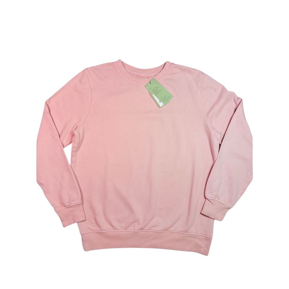 Goodfellow & Co Womens M Light‎ Pink Rose Crewneck Sweatshirt Cotton Scandigirl